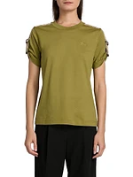 Rose Check Shoulder Strap T-Shirt