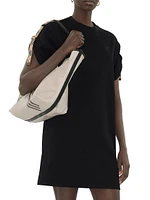 Check Trim Cotton T-Shirt Minidress