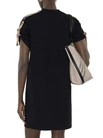 Check Trim Cotton T-Shirt Minidress