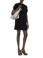 Check Trim Cotton T-Shirt Minidress