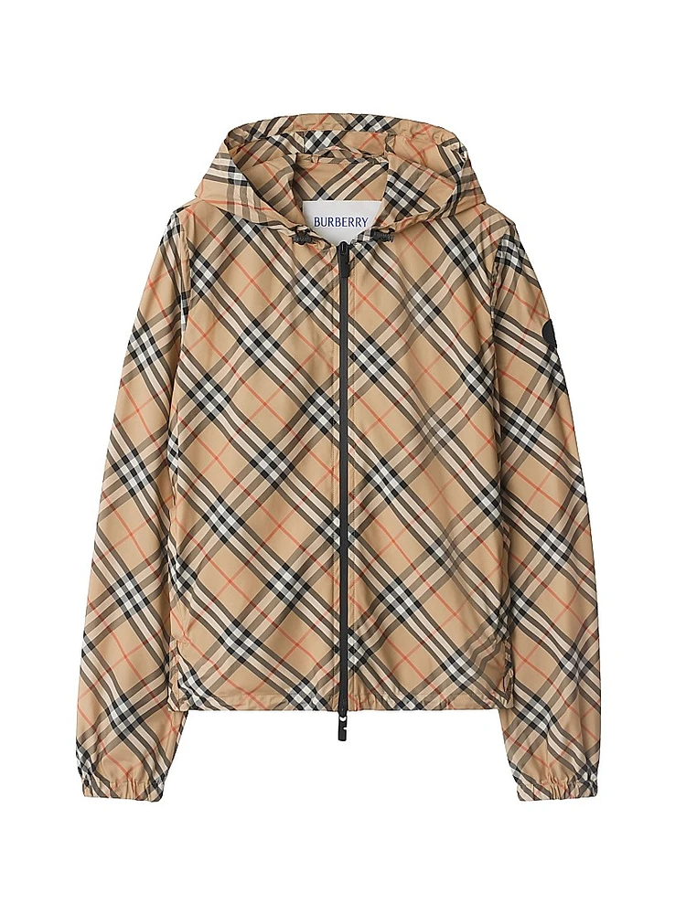 Check Hooded Jacket