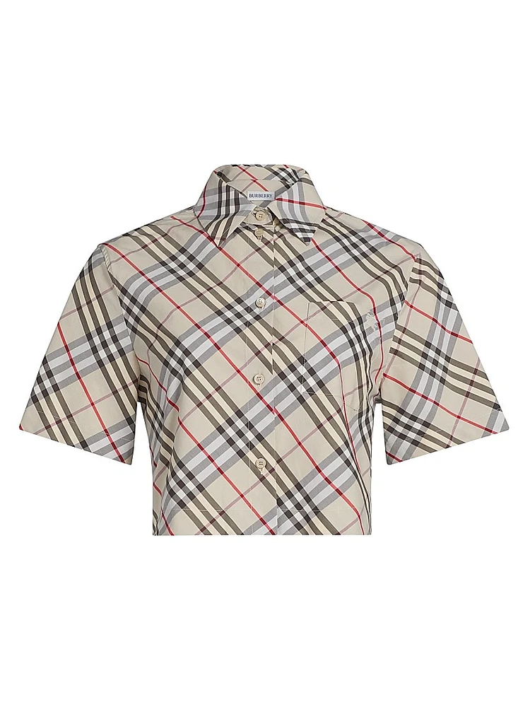 Check Cropped Shirt