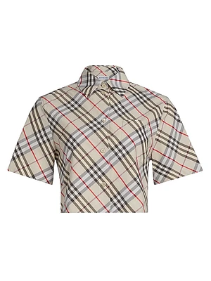 Check Cropped Shirt