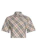 Check Cropped Shirt
