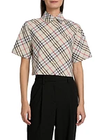 Check Cropped Shirt