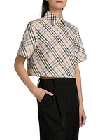 Check Cropped Shirt