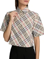 Check Cropped Shirt