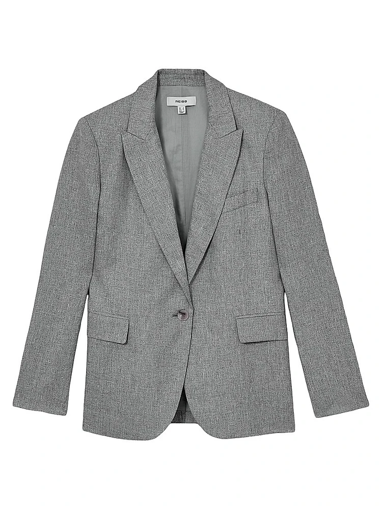 Willow Single-Breasted Linen-Blend Blazer