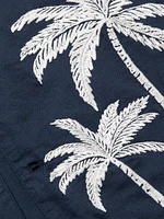 Gibson Palm Embroidered Linen-Blend Shirt