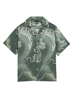 Marble Printed Camp Shirt