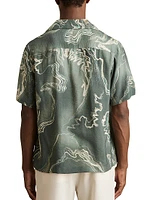 Marble Printed Camp Shirt