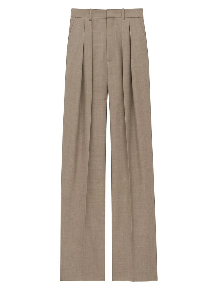 Wide-Leg Pants in Caviar Wool