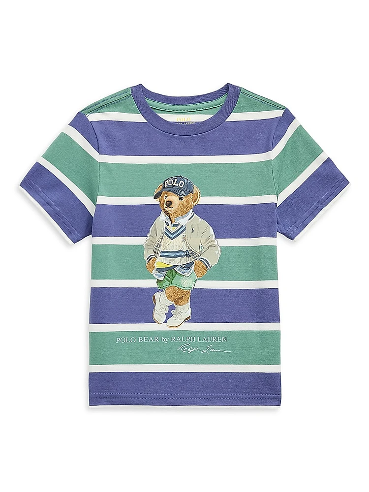 Little Boy's & Polo Bear Striped T-Shirt