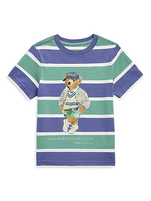 Little Boy's & Polo Bear Striped T-Shirt