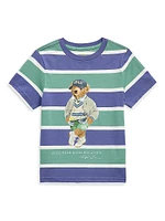 Little Boy's & Polo Bear Striped T-Shirt