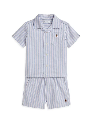 Baby Boy's Andy Classic Oxford Shirt & Shorts Set