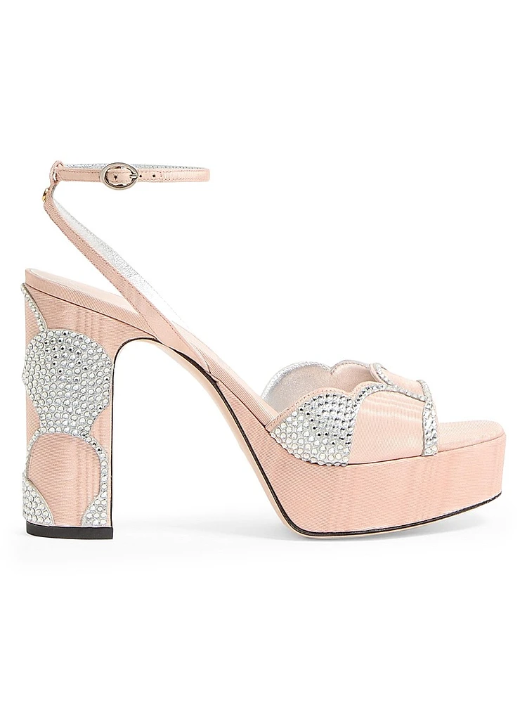 Bowow Platform 115MM Sandals Moiré Fabric