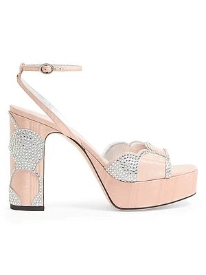 Bowow Platform 115MM Sandals Moiré Fabric