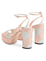 Bowow Platform 115MM Sandals Moiré Fabric