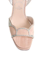 Bowow Platform 115MM Sandals Moiré Fabric