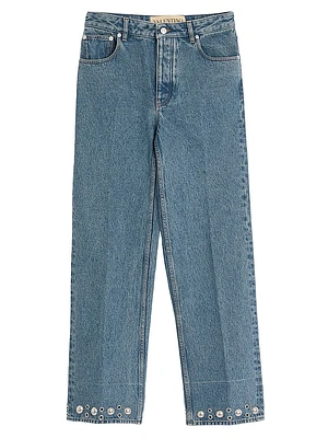 Denim Jeans with Cabochons
