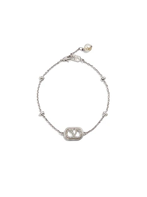 Vlogo Signature Bracelet Metal, Pearls and Swarovski® Crystals