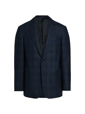 Windowpane Plaid Wool-Blend Sport Coat