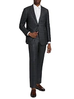 Windowpane Plaid Wool-Cashmere Suit