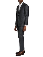 Windowpane Plaid Wool-Cashmere Suit