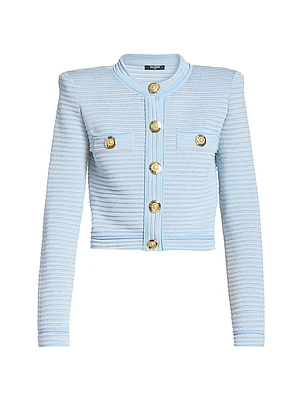 Buttoned Knit Cardigan