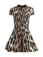 Leopard Fit & Flare Minidress
