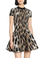 Leopard Fit & Flare Minidress