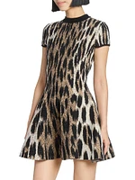 Leopard Fit & Flare Minidress