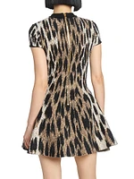 Leopard Fit & Flare Minidress
