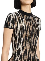 Leopard Fit & Flare Minidress