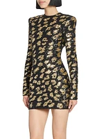 Sequined Leopard Body-Con Minidress