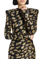 Sequined Leopard Body-Con Minidress