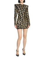 Sequined Leopard Body-Con Minidress