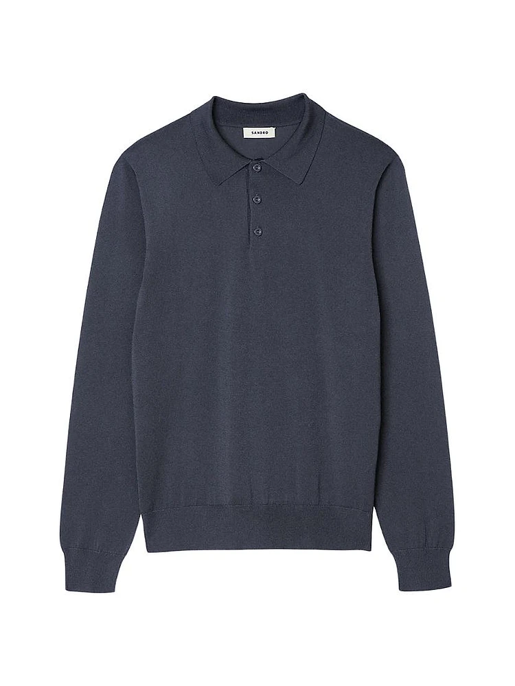 Ribbed Polo Shirt
