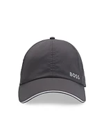Taffeta Cap with Laser-Cut Dot Pattern