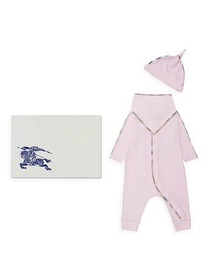 Baby Girl's 3-Piece Stretch Cotton Gift Set