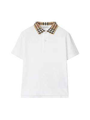 Baby Boy's, Little Boy's & Check Collar Polo Shirt