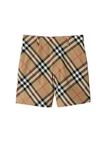 Little Boy's & Check Cotton Shorts