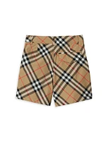 Little Boy's & Check Cotton Shorts