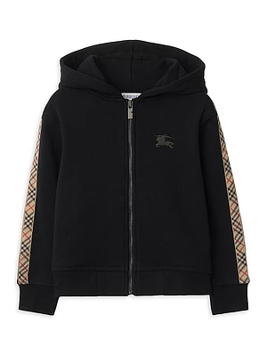Baby Boy's, Little Boy's & Check-Trim Zip-Up Hoodie