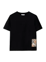 Baby Boy's, Little Boy's & Check Label Cotton T-Shirt