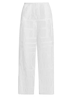 Monogram Cotton-Silk Pajama-Inspired Pants