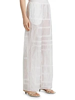 Monogram Cotton-Silk Pajama-Inspired Pants