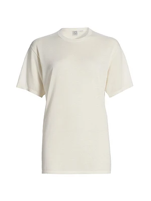 Oversized Drop Shoulder Knit T-Shirt