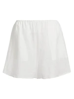 Ramie Voile Elasticized Shorts